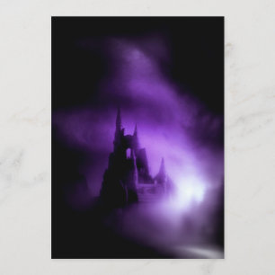 Invitation Château Éffrayant à la hantée violette