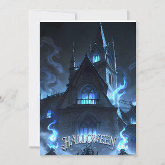 Invitation Château gothique ensorcelé d'Halloween