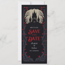 Château gothique Mariage floral Enregistrer la dat