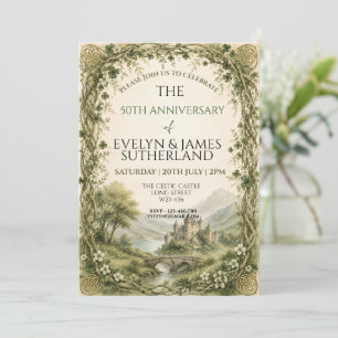 Invitation Château Irlandais Celtique Fantastique Forêt Encha