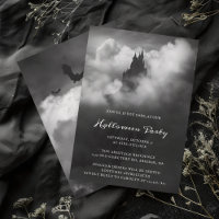 Château noir gothique Éffrayant Halloween Party