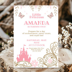 Invitation Château Princess Fairytale Anniversaire Enchanteme