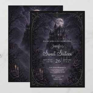 Invitation Château sombre gothique Sweet 16