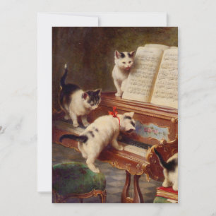 Invitation Chatons et piano