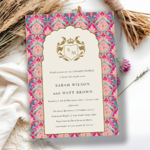 Invitation Chaud Rose Gold Classy Floral Laurel Couples Douch