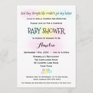 Invitation Chaussettes pour bébé Baby shower garçon ou fille 