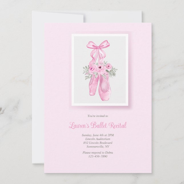 Invitation Chaussons de ballet Considérant (Devant)