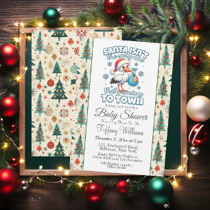Invitation Chaussure d'hiver Baby shower précieux