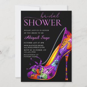 Invitation Chaussure gothique haute talon Halloween Fête des 