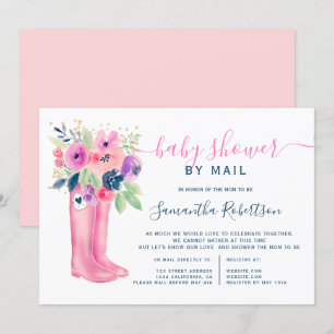 Invitation Chaussures à fleurs d'automne baby shower d'aquare