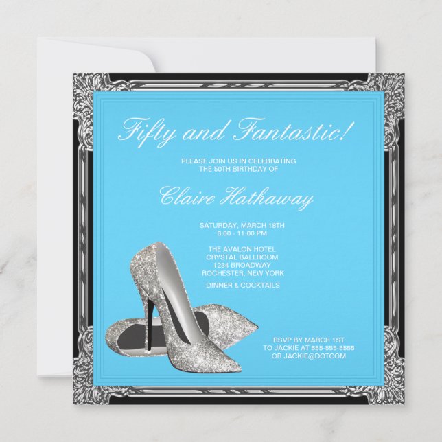 Invitation Chaussures à talon élevé femmes Turquoise Blue Ann (Devant)