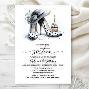 Invitation Chaussures à talons hauts à pois pour 16 ans