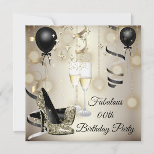 Invitation Chaussures à talons hauts beige doré pour fête d'a