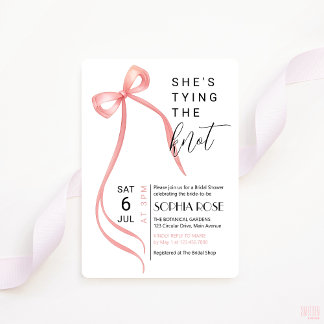 Invitation Chaussures De Bow Rose Attachant L'Invitation De F