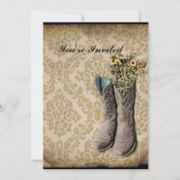 Chaussures de cow-boy Damask fleur sauvage Western