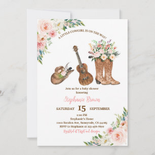 Invitation Chaussures de cow-boy rustiques Baby Shower