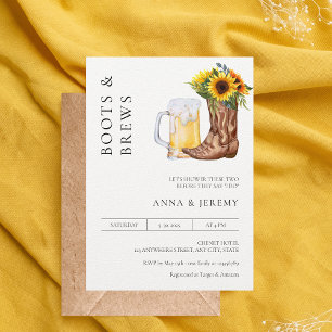 Invitation Chaussures et bières : fête prénatale pour couples