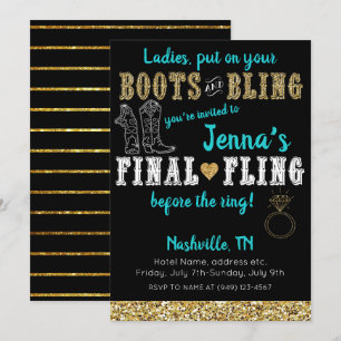 Invitation Chaussures et Country Western Nashville Party de l