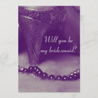Invitation chaussures et perles, tu seras ma femme de ménage