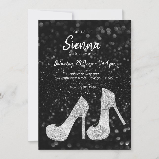 Invitation Chaussures Glam talons hauts pour toutes les occas (Devant)