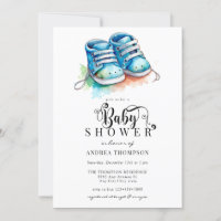 Chaussures pour bébés | Baby shower Blue Boy