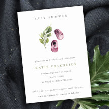 Chaussures vert rose mignonne Baby shower Foliage