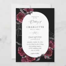 Chauve-souris d'Halloween Rose rouge Mariage - Noi