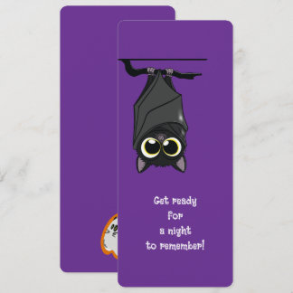 Invitation Chauve-souris mignonne suspendue 