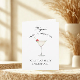 Invitation Cheeky Martini Tendance Serez-Vous Ma Serveuse D'A