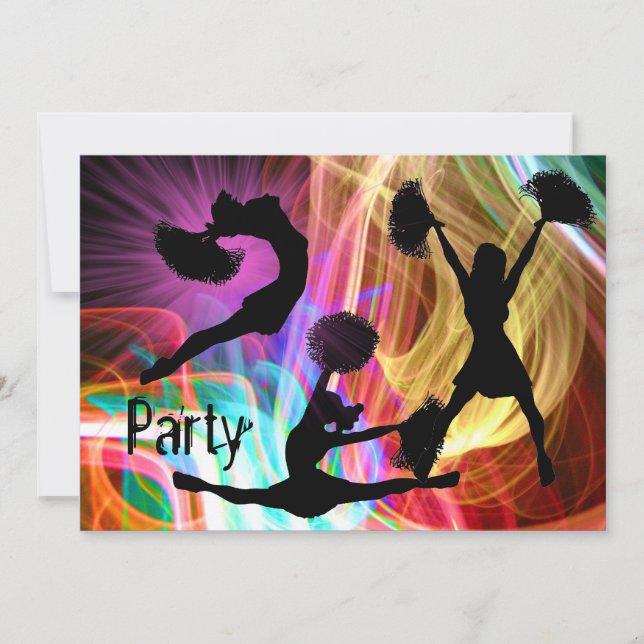 Invitation Cheerleaders dans l'émission de laser électrique (Devant)