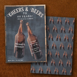 Invitation Cheers and Beers 60th Beer Birthday Party