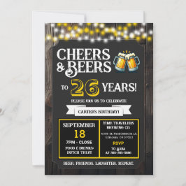 Invitation Cheers and Beers to 26 Years Brewery Birthday