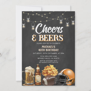 Invitation Cheers & Bières Adultes Feux de tableau de bord d'