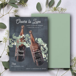 Invitation Cheers to Love Greenery Beer Bridal Shower