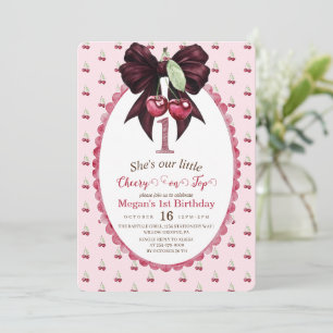 Invitation Cheery on Top 1er Anniversaire