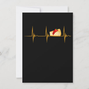 Invitation Cheesecake Dessert Fromage Gâteau Heartbeat Ekg Pu