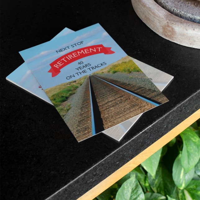 Invitation Chemin de fer Chemin de fer Parti de la retraite (Créateur téléchargé)