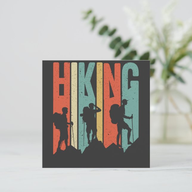 Invitation Chemise d'aventure à thème randonnée, Randonnée Vi (Debout devant)