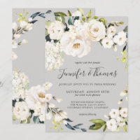 Chemise florale d'aquarelle blanche sur Mariage Ta