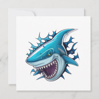 Invitation Chemise T-shirt avec logo de requin