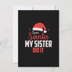 Invitation Cher Père Noël Ma Soeur L'A Fait - Noël Joyeux Chr
