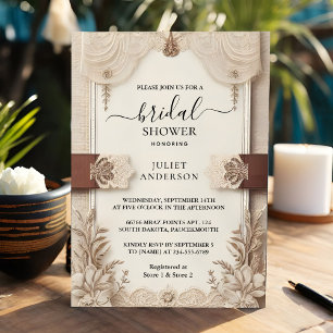 Invitation Chercher tissu Velvet dentelle Fête des mariées en