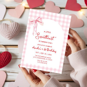 Invitation Chéries Filles de la Saint-Valentin 1er Anniversai