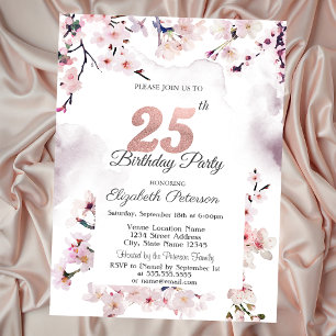 Invitation Cherry Blossom 25e anniversaire