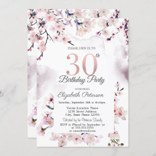Invitation Cherry Blossom 30e anniversaire
