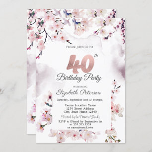 Invitation Cherry Blossom 40e anniversaire