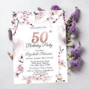 Invitation Cherry Blossom 50e anniversaire