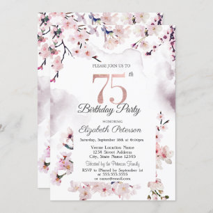 Invitation Cherry Blossom 75e anniversaire