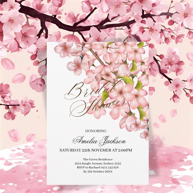 Invitation Cherry Blossom Délice de douche nuptiale Invitatio (Créateur téléchargé)