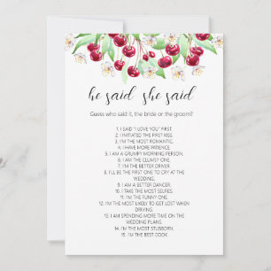 Invitation Cherry Many jeu Mariage